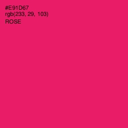 #E91D67 - Rose Color Image