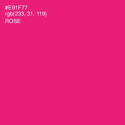 #E91F77 - Rose Color Image