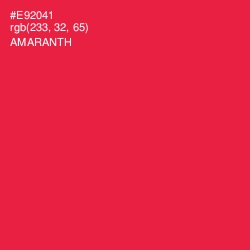 #E92041 - Amaranth Color Image