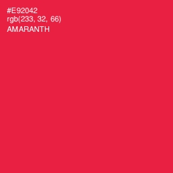 #E92042 - Amaranth Color Image