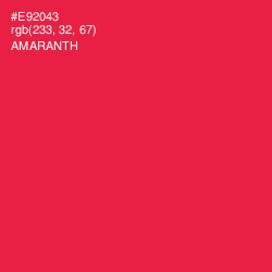 #E92043 - Amaranth Color Image