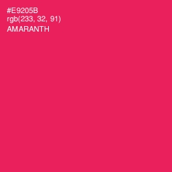 #E9205B - Amaranth Color Image