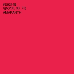 #E9214B - Amaranth Color Image