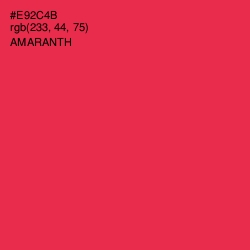 #E92C4B - Amaranth Color Image