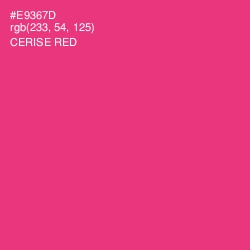 #E9367D - Cerise Red Color Image