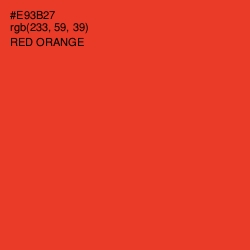 #E93B27 - Red Orange Color Image