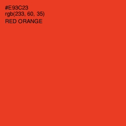 #E93C23 - Red Orange Color Image