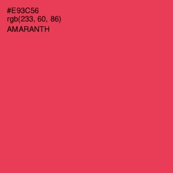 #E93C56 - Amaranth Color Image