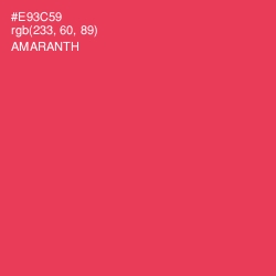 #E93C59 - Amaranth Color Image