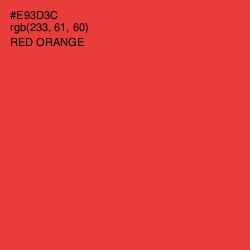 #E93D3C - Red Orange Color Image