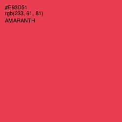 #E93D51 - Amaranth Color Image