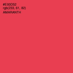 #E93D52 - Amaranth Color Image