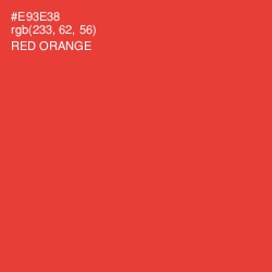 #E93E38 - Red Orange Color Image
