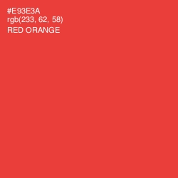 #E93E3A - Red Orange Color Image