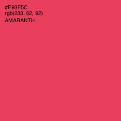 #E93E5C - Amaranth Color Image