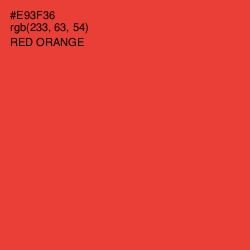 #E93F36 - Red Orange Color Image