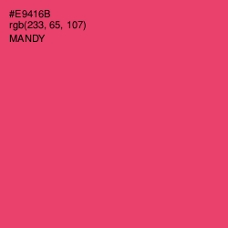 #E9416B - Mandy Color Image