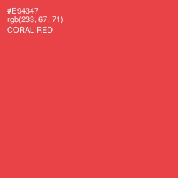 #E94347 - Coral Red Color Image