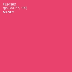 #E9436D - Mandy Color Image