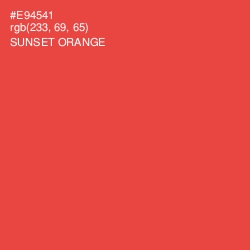 #E94541 - Sunset Orange Color Image
