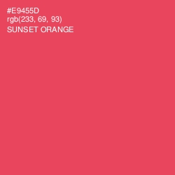 #E9455D - Sunset Orange Color Image