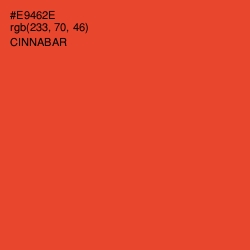 #E9462E - Cinnabar Color Image