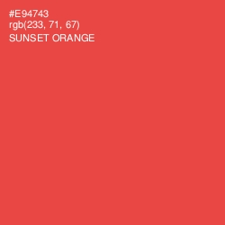 #E94743 - Sunset Orange Color Image
