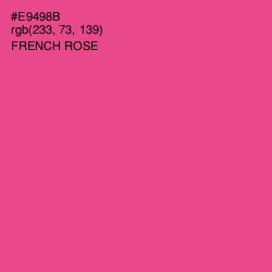 #E9498B - French Rose Color Image
