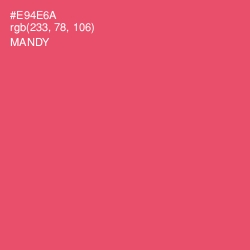 #E94E6A - Mandy Color Image