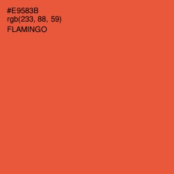 #E9583B - Flamingo Color Image
