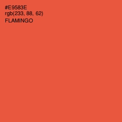 #E9583E - Flamingo Color Image