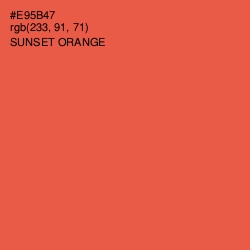 #E95B47 - Sunset Orange Color Image