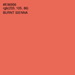 #E96956 - Burnt Sienna Color Image