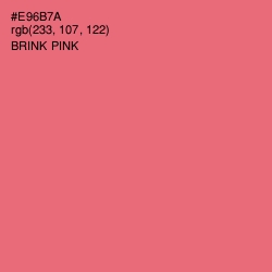 #E96B7A - Brink Pink Color Image