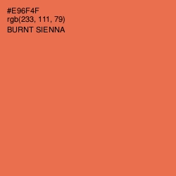 #E96F4F - Burnt Sienna Color Image