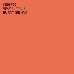 #E96F50 - Burnt Sienna Color Image