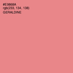 #E9868A - Geraldine Color Image