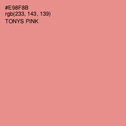 #E98F8B - Tonys Pink Color Image