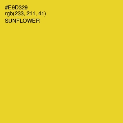 #E9D329 - Sunflower Color Image