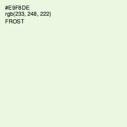 #E9F8DE - Frost Color Image