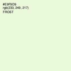 #E9F9D9 - Frost Color Image