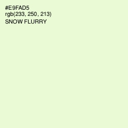 #E9FAD5 - Snow Flurry Color Image