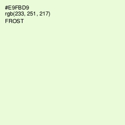 #E9FBD9 - Frost Color Image