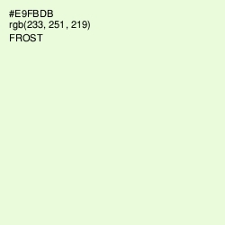 #E9FBDB - Frost Color Image