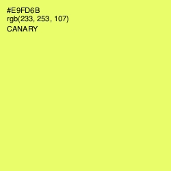 #E9FD6B - Canary Color Image