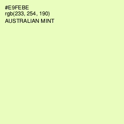 #E9FEBE - Australian Mint Color Image