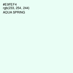 #E9FEF4 - Aqua Spring Color Image