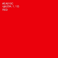 #EA010C - Red Color Image