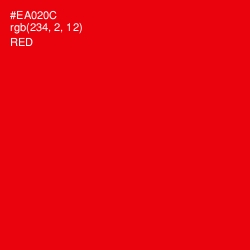 #EA020C - Red Color Image