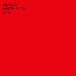 #EA0412 - Red Color Image